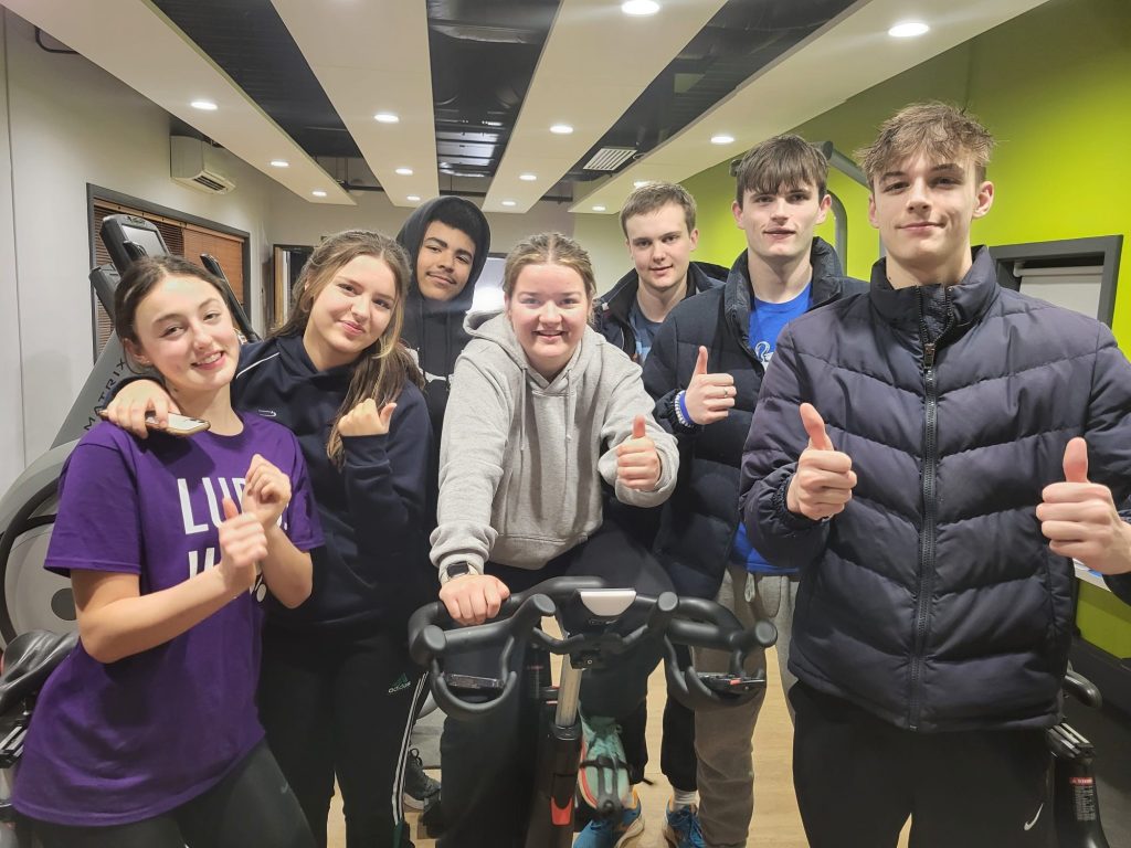 Sixth Form students after the Cyclathon